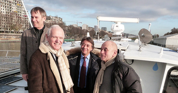 André-Jean Guérin (Fondation Nicolas Hulot), Serge Lepeltier (EdEn), Gilles Rogers-Boutbien (EdEn), Gérard d’Aboville (Race for Water)