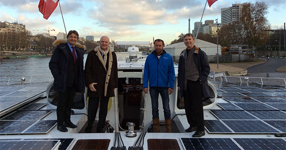 Gilles Rogers-Boutbien (EdEn), Serge Lepeltier (EdEn), Cédric Pourbaix (Race for Water), André-Jean Guérin (Fondation Nicolas Hulot)