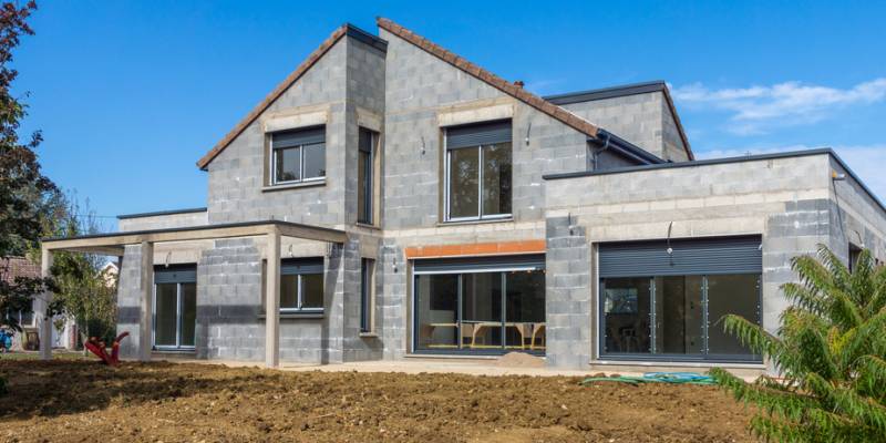 maison neuve en chantier