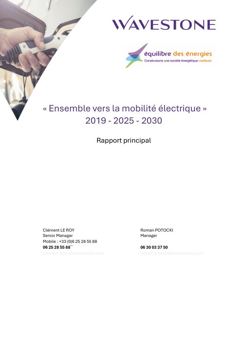 Ensemble vers la mobilité électrique : 2019 – 2025 – 2030 (2019)