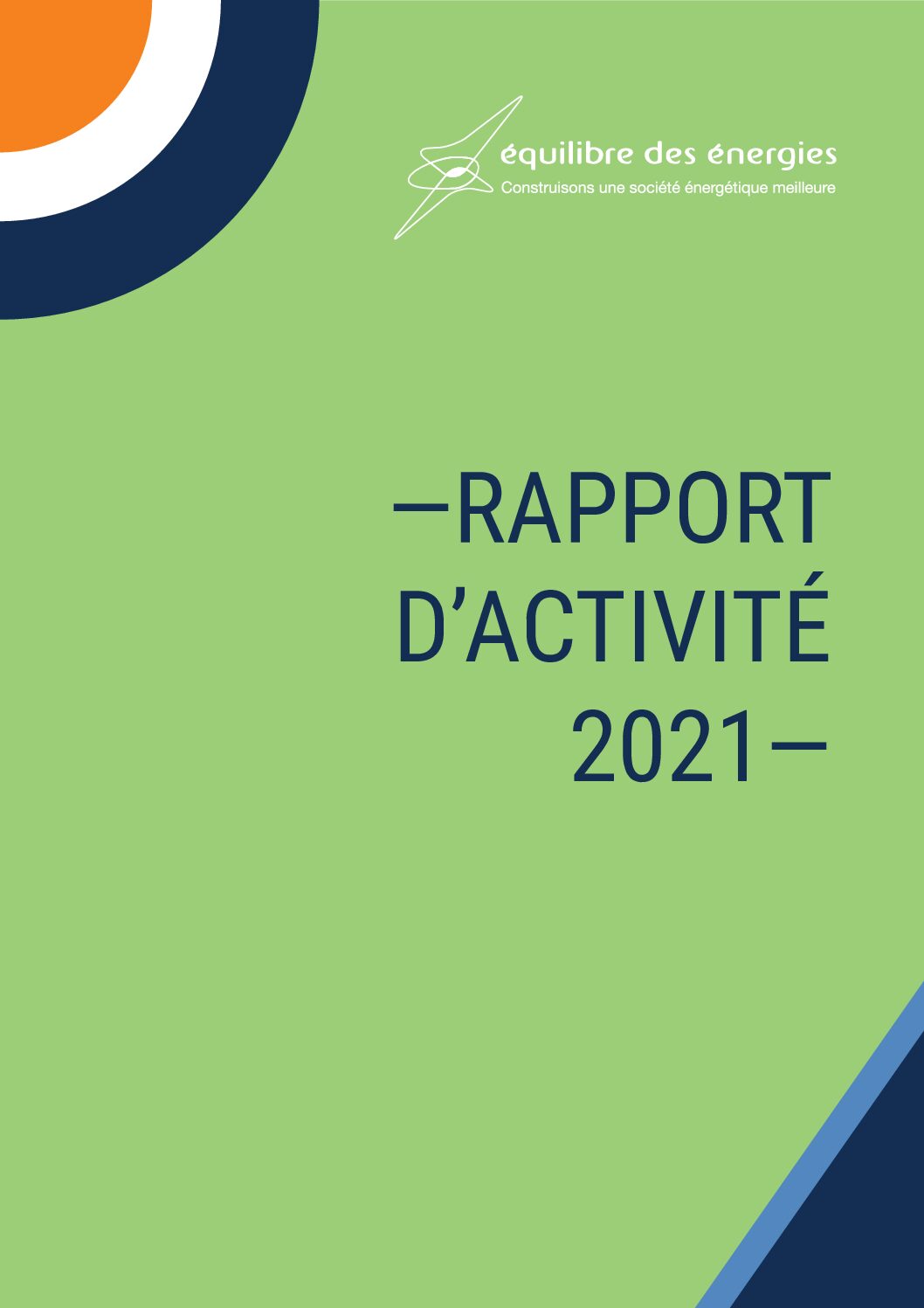 Couverture du rapport d’activité 2021