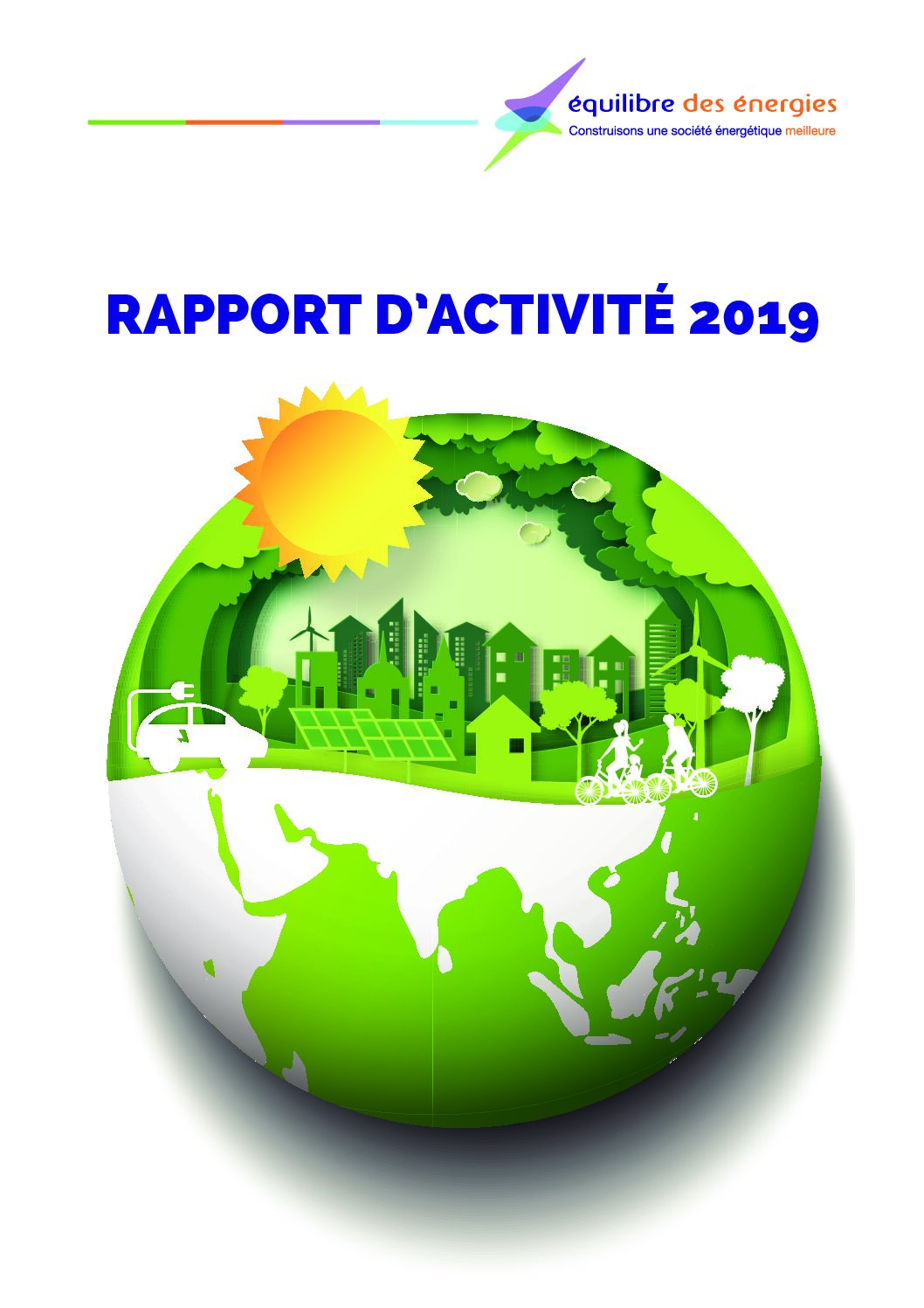 Couverture du rapport d’activité 2019